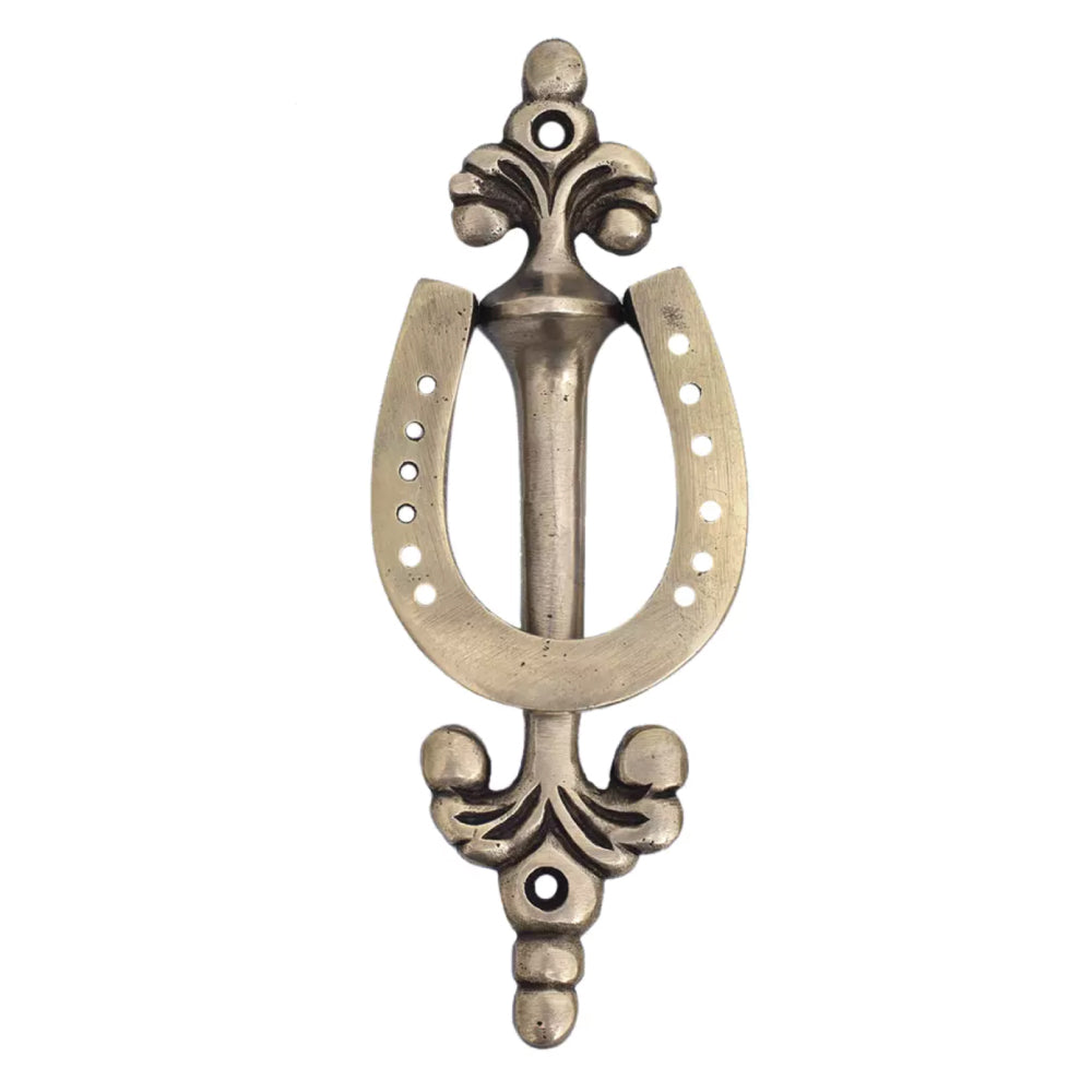 Brass Happy Horseshoe Door Knocker