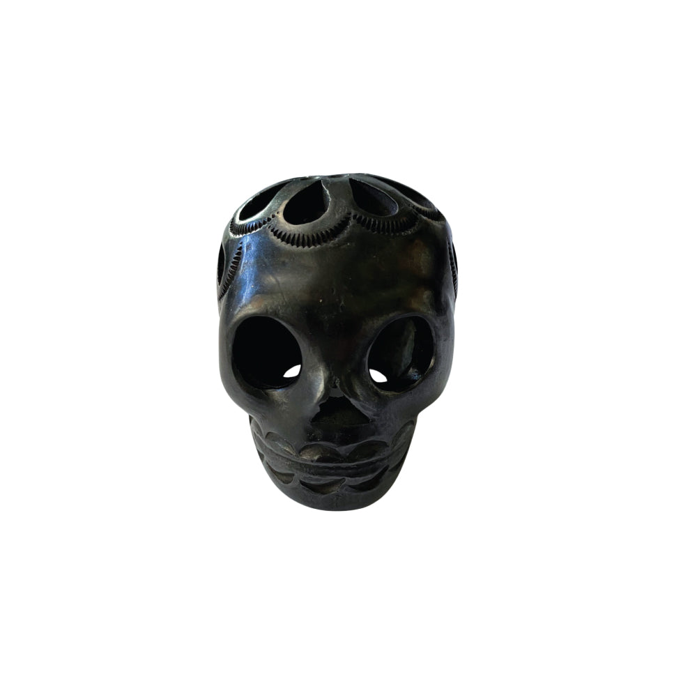 Black Clay Ceramic Mini Skull