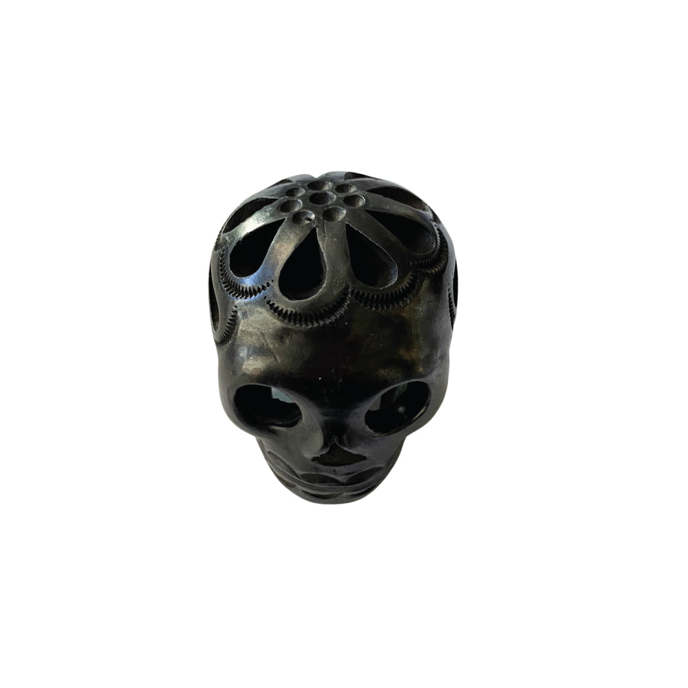 Black Clay Ceramic Mini Skull