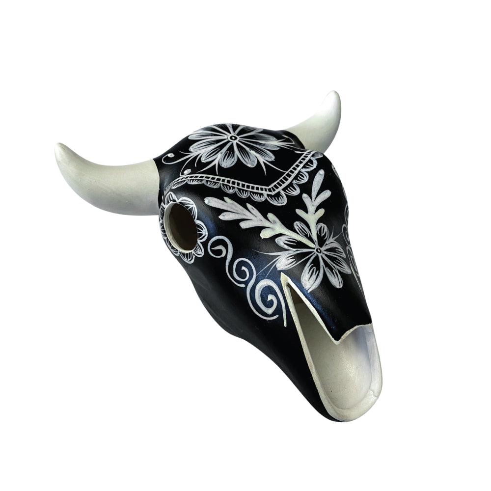 Navajo Black & White Cow Skull