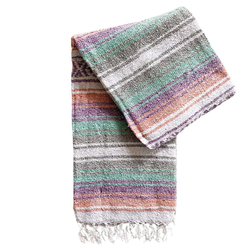 Small Falsa Blanket - Pastel Mint, Lilac & Peach