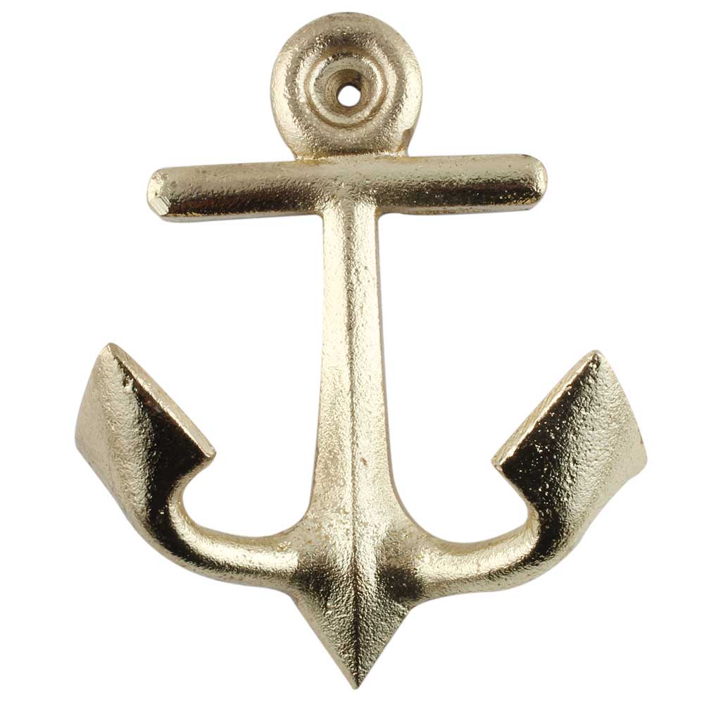 Iron Anchor Wall Hook - Golden