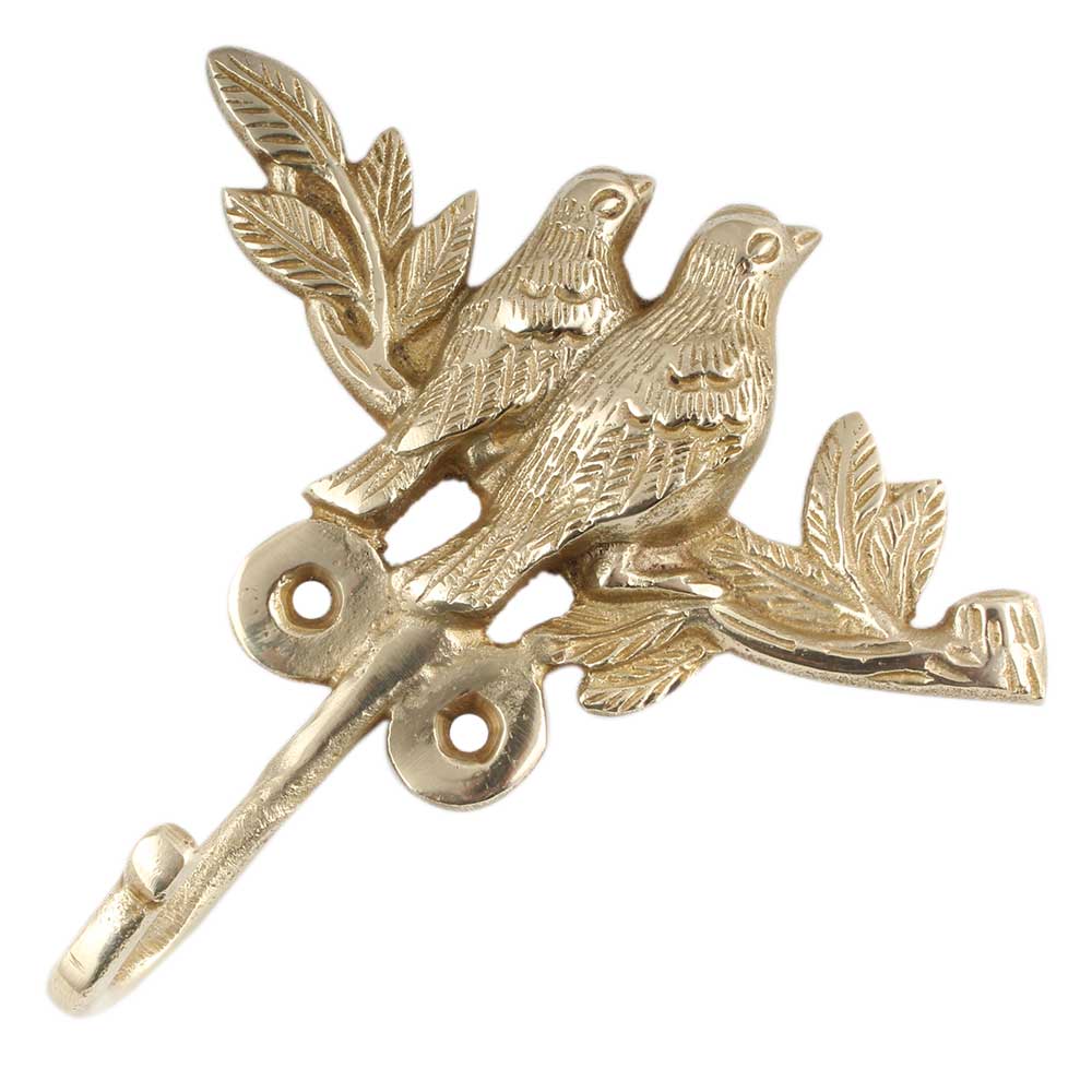 Tweedle Dee Bird Brass Hook