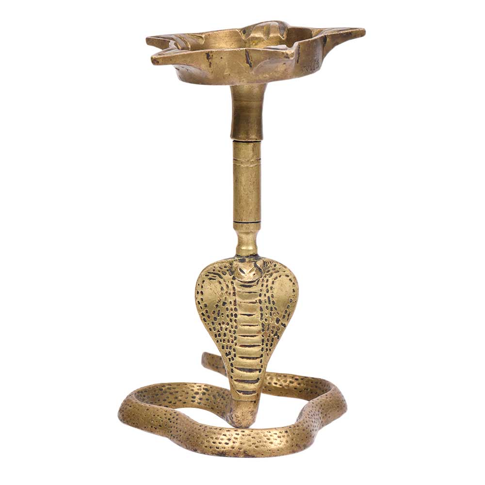 Brass Cobra Snake Candle Holder