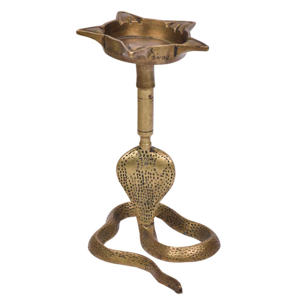Brass Cobra Snake Candle Holder
