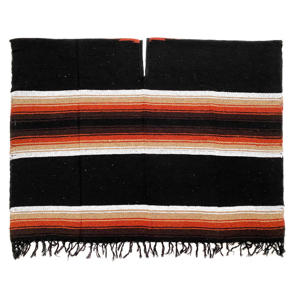 Poncho - Diamond - Black & Rust