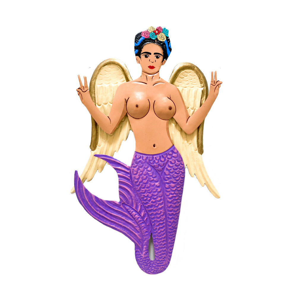 Large Tin Frida Mermaid - Purple