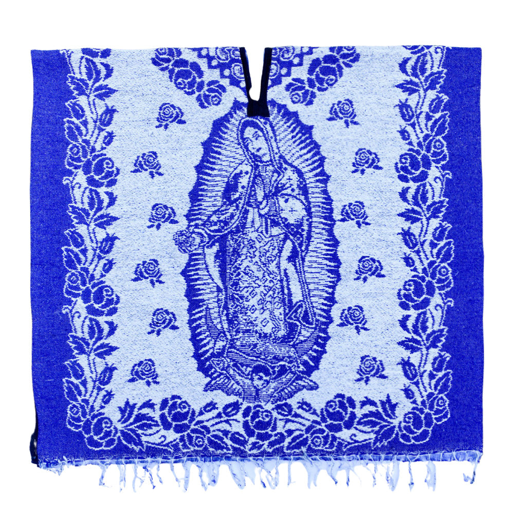 Poncho - Virgen de Guadalupe Electric Blue