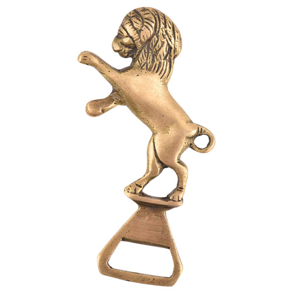 Brass Lion Bottle Opener