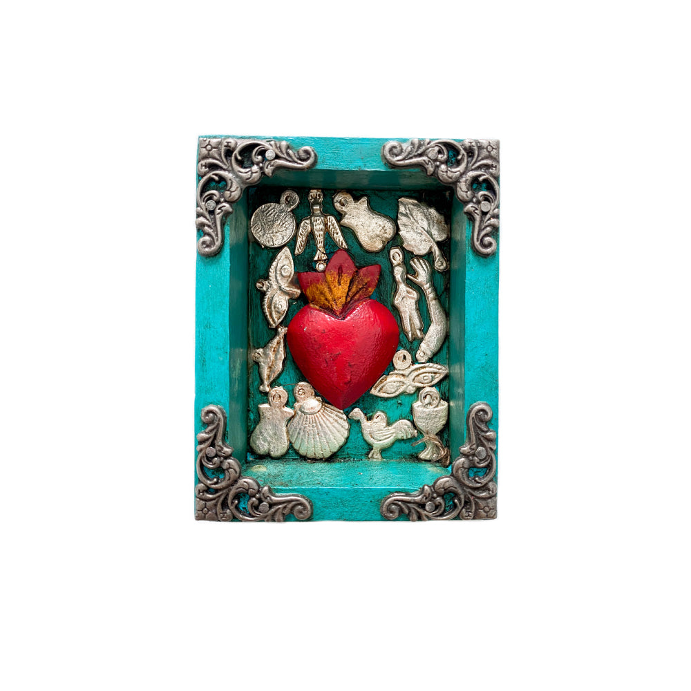 Milagro Wooden Box - Teal