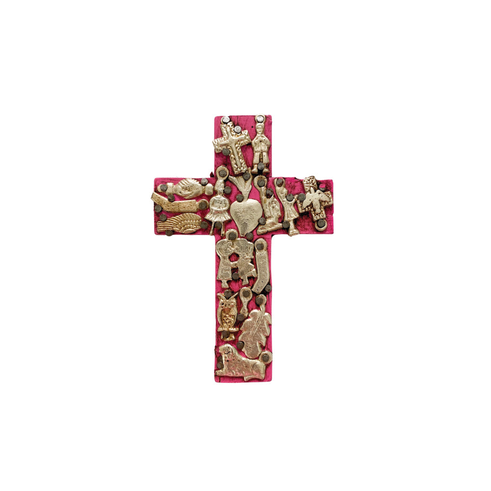 Milagro Wooden Cross - Pink