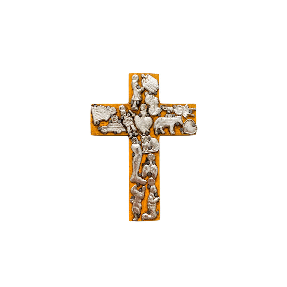 Milagro Wooden Cross - Yellow