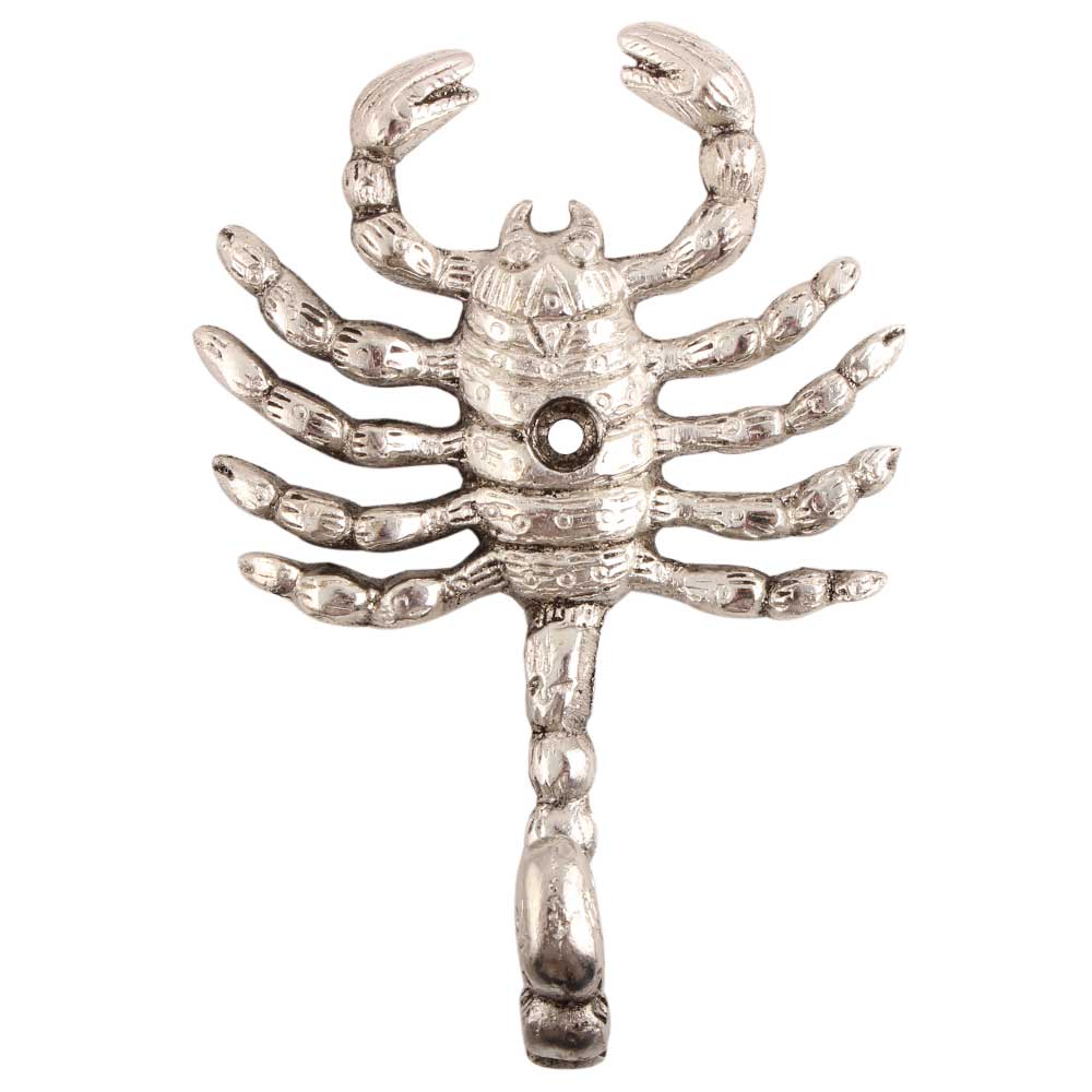 Aluminium Scorpion Wall Hook - silver