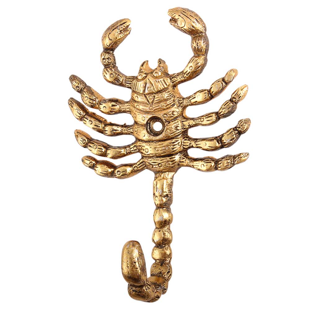 Aluminium Scorpion Wall Hook - golden