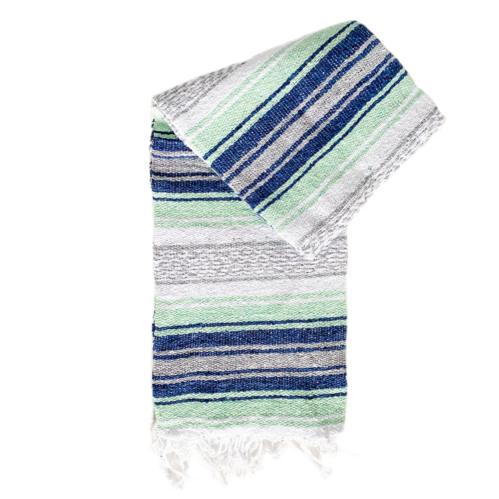 Small Falsa Blanket - Pastel Mint & Navy