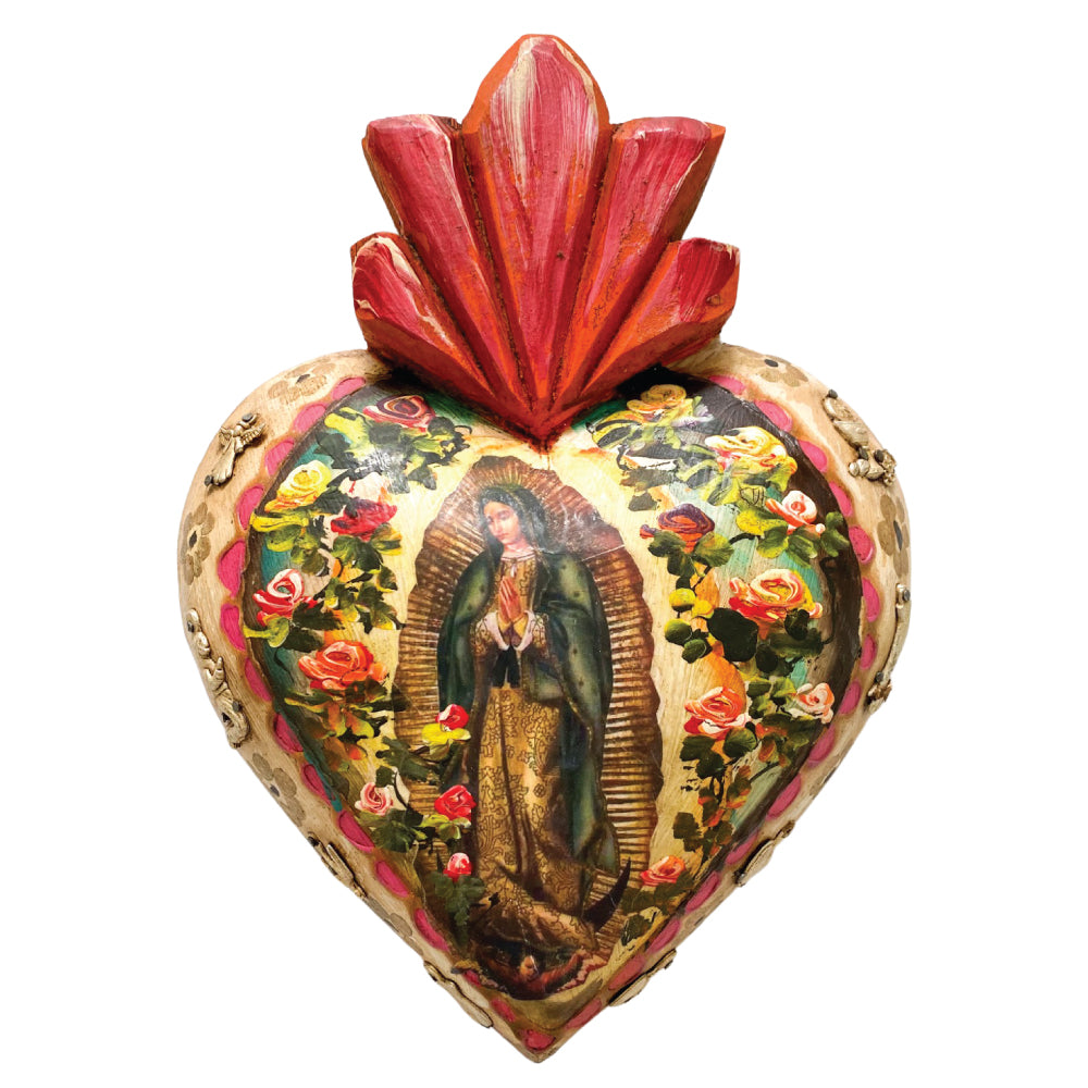 Guadalupe Wooden Heart