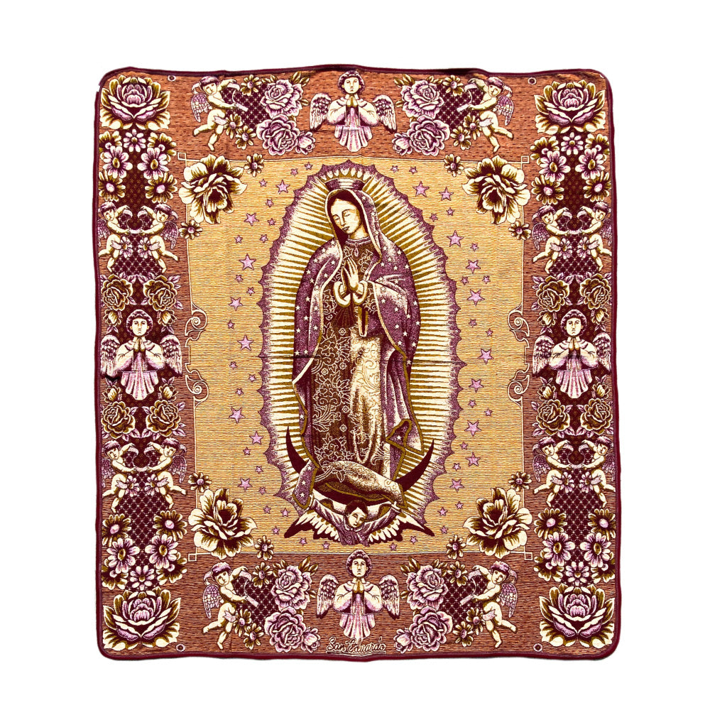 Guadalupe Blanket - Yellow & Burgundy