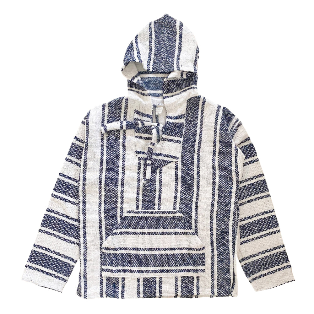 Men's Baja - Large White & Navy Stripe