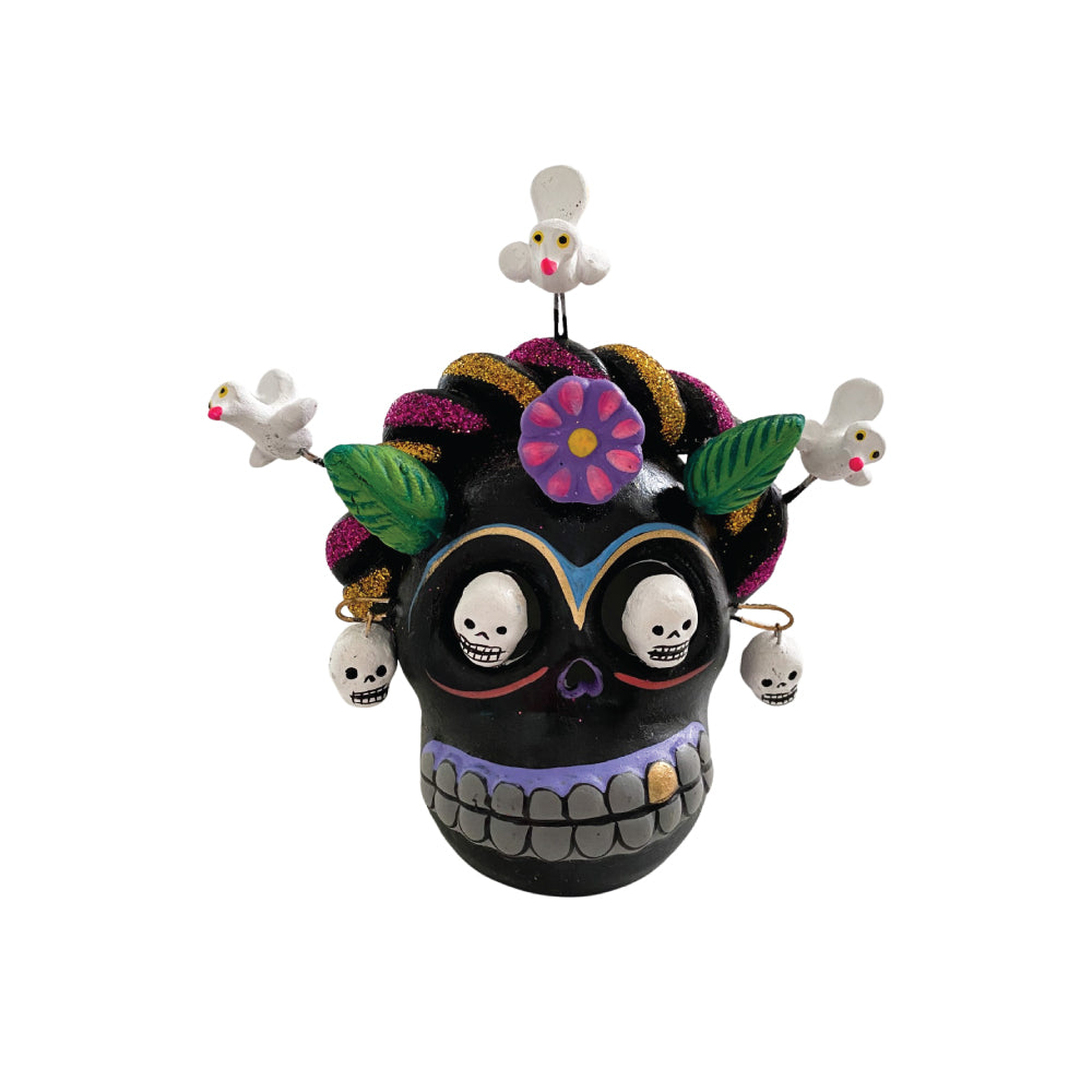 Ceramic Frida Skull - Black