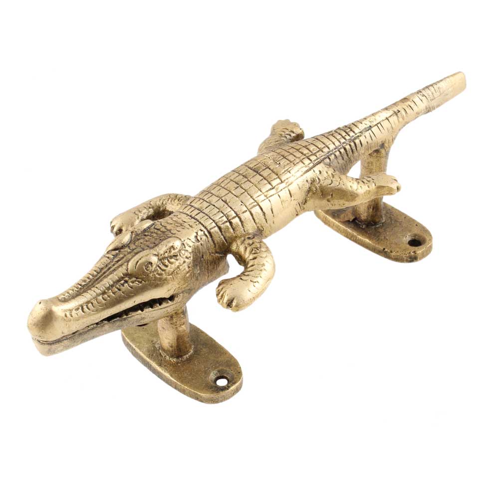 Brass Crocodile Handle - Style 2