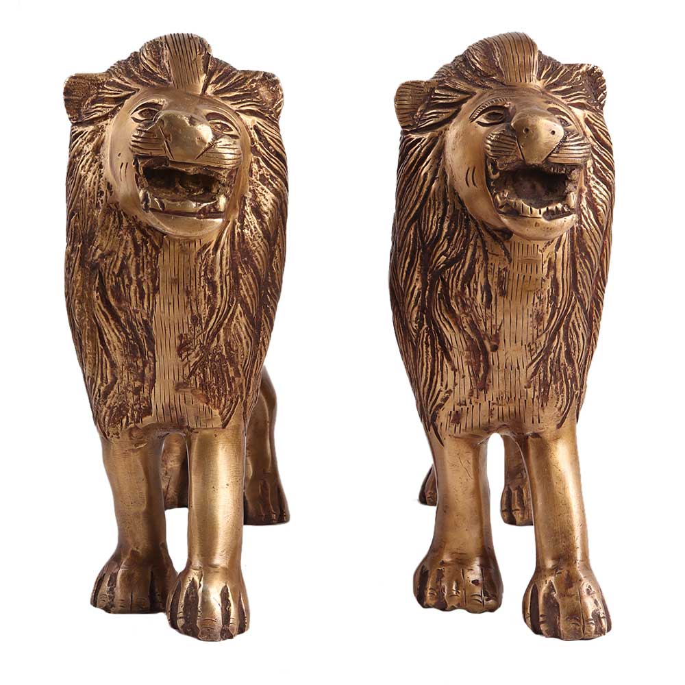 Pair Of Lion Statues