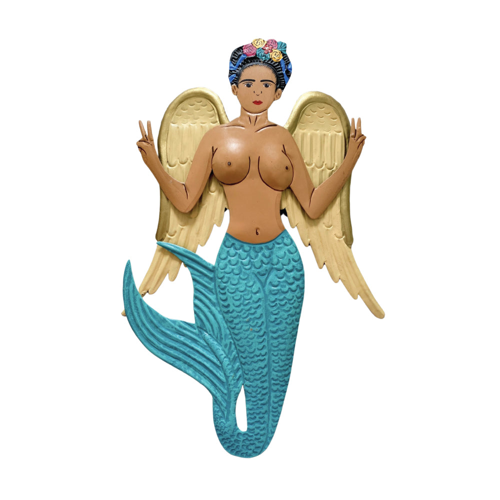 Large Tin Frida Mermaid - Aqua