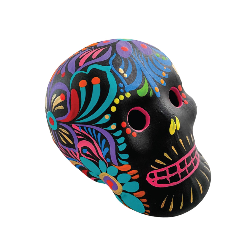 Ceramic Painted Skull - Black 2
