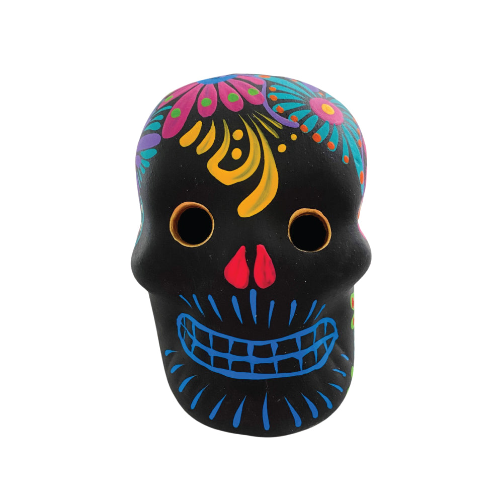 Ceramic Painted Skull - Black 3