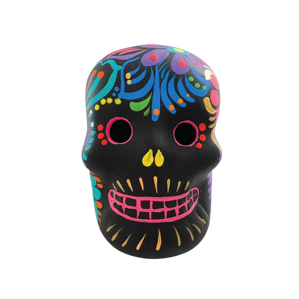 Ceramic Painted Skull - Black 2