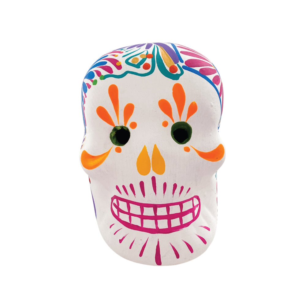 Ceramic Painted Skull - White 2