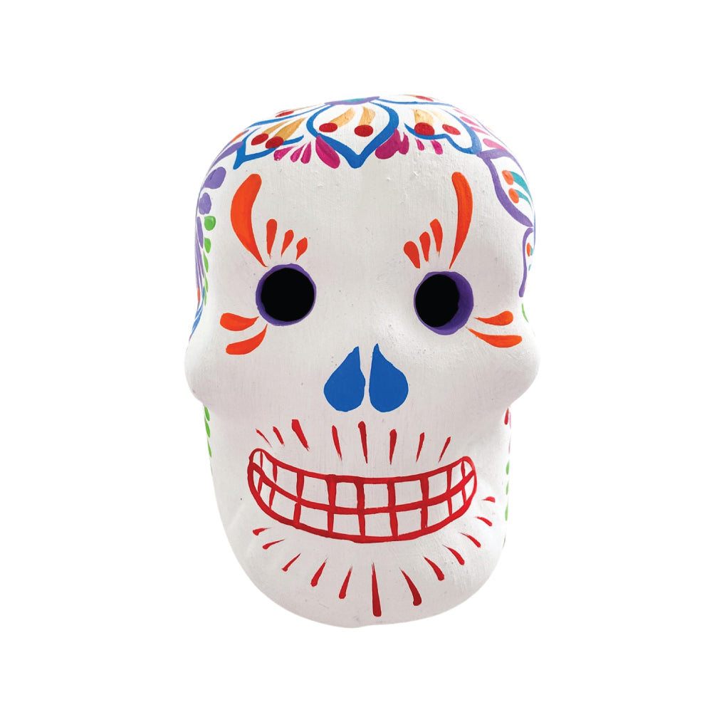 Ceramic Painted Skull - White 3