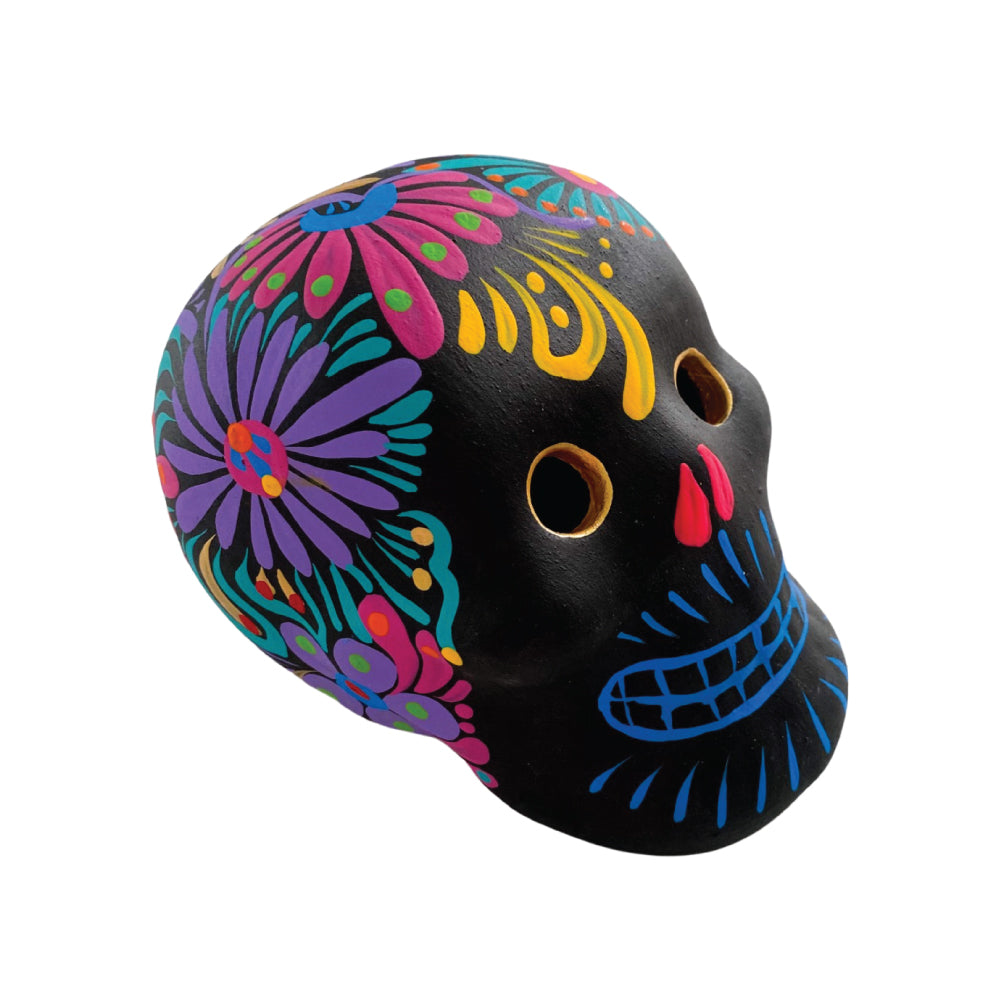 Ceramic Painted Skull - Black 3