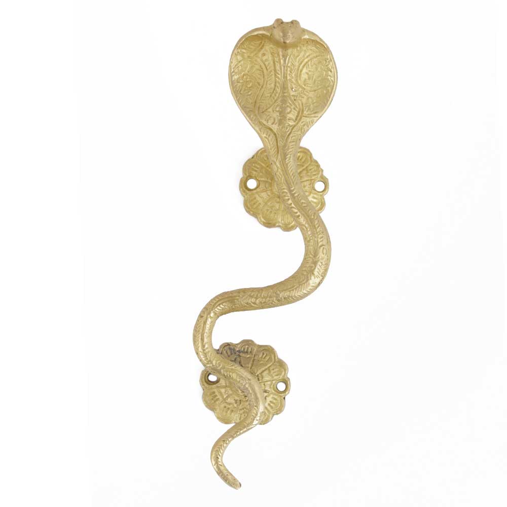 Medium Brass Floral Snake Handle